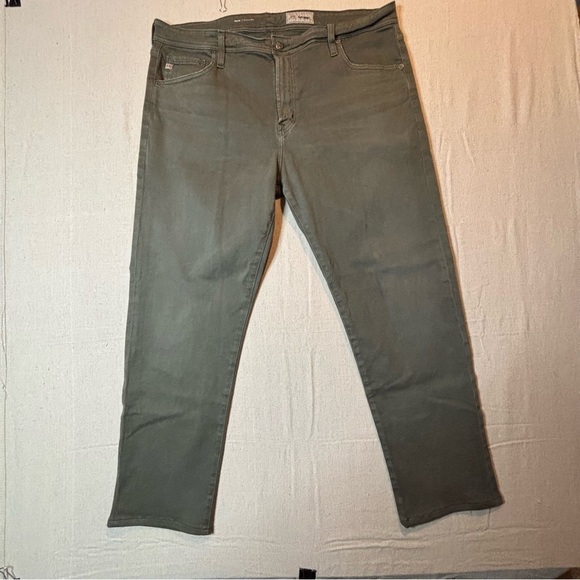 Adriano Goldschmied Jeans Mens Green AG ED The Tellis Modern Slim Denim 40x33 - Picture 2 of 8